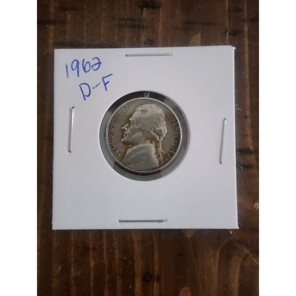 1962 Classic Jefferson Nickel--D Mint--Fine Condition